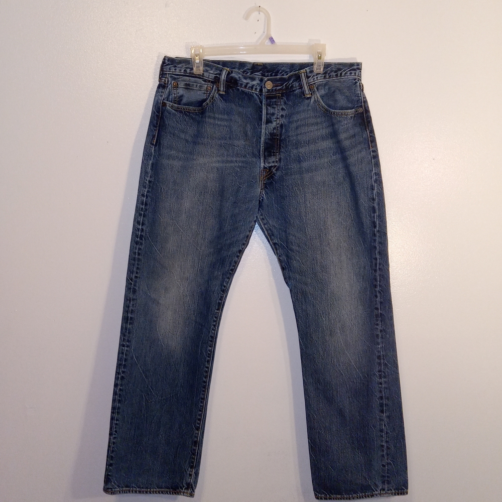 Levi's Button Fly 501 Straight Jeans